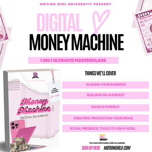 Money Machine: Digital Blueprint (Including 1-on-1 Call)